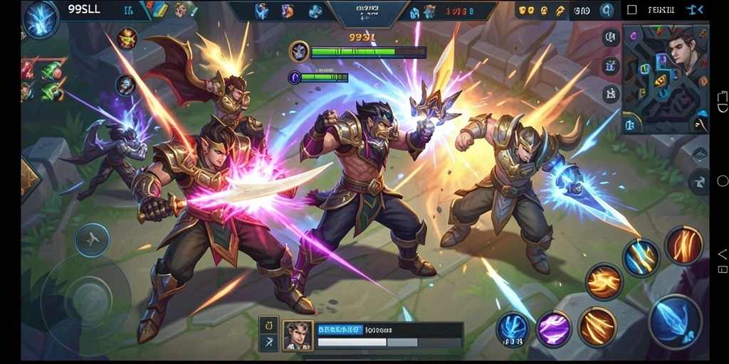 Screenshot gameplay 99SLL menampilkan aksi seru dan strategi tim.