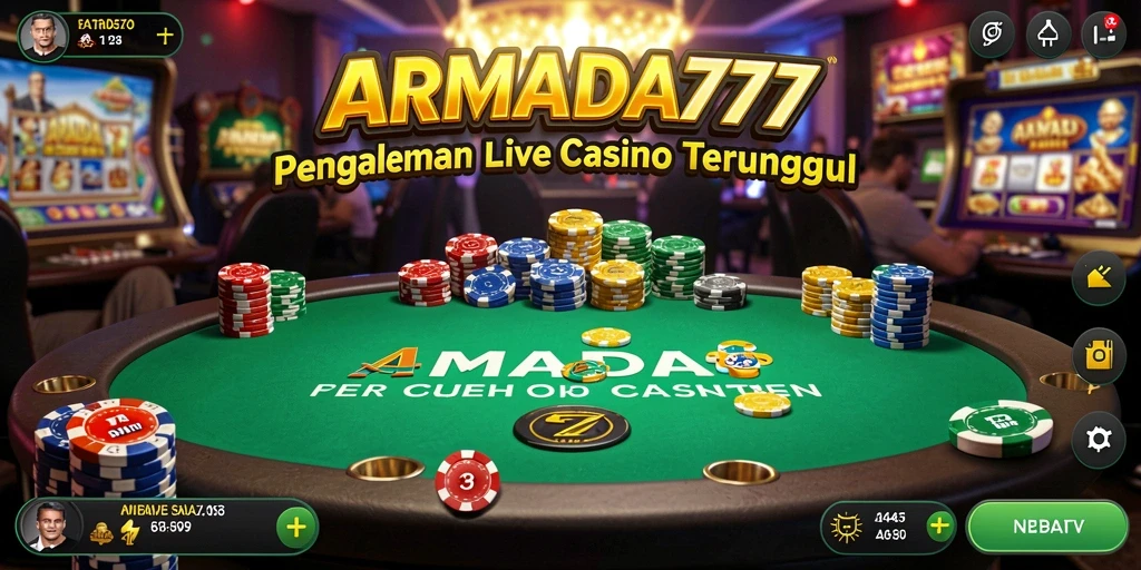 Tampilan gameplay Live Casino yang menegangkan dan interaktif.