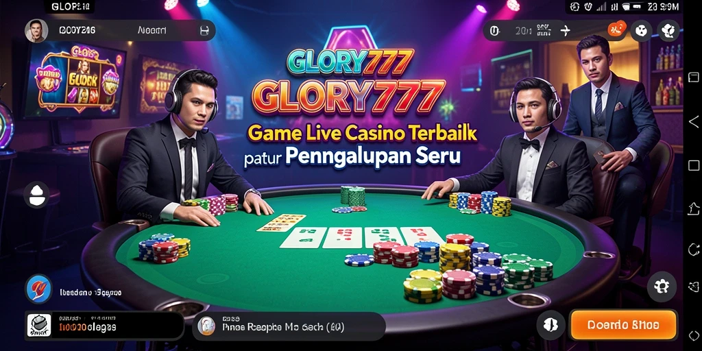 Tampilan gameplay seru di GLORY777 Live Casino.