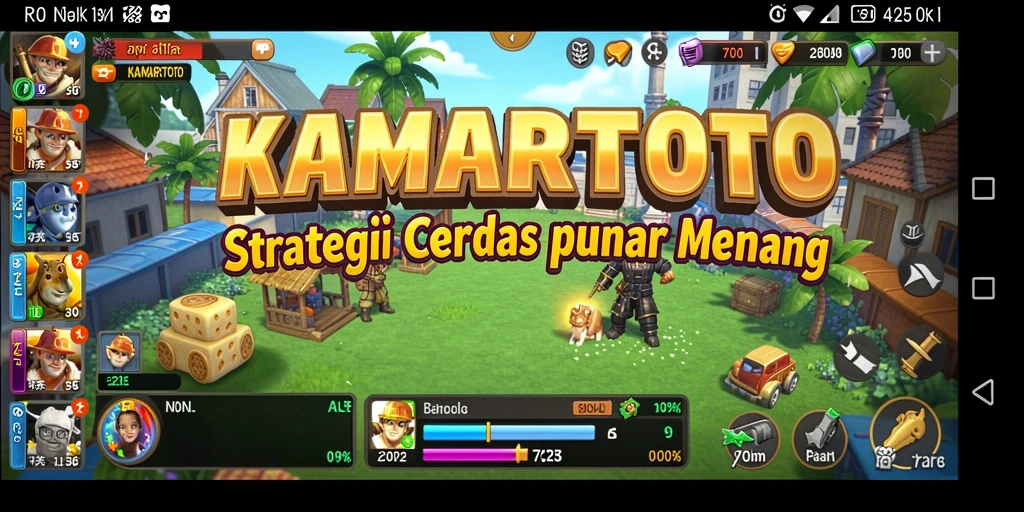 Screenshot gameplay KAMARTOTO menampilkan aksi strategi yang mendebarkan.