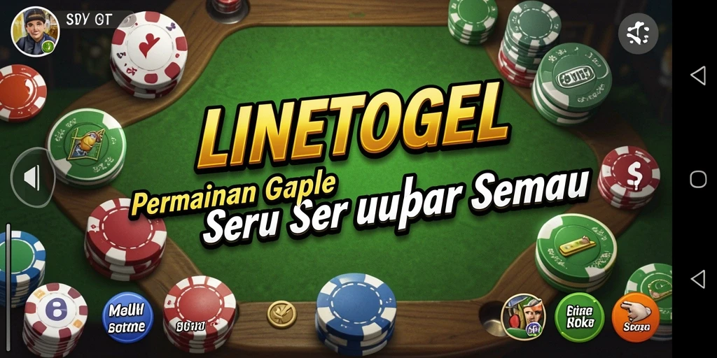 Tampilan seru permainan Gaple di LINETOGEL.