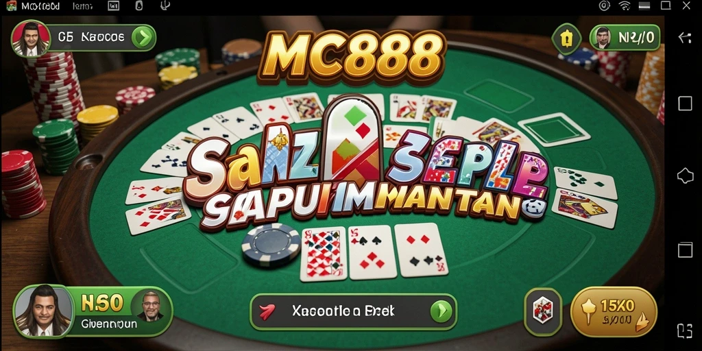 Gameplay seru MC888 dengan pemain Gaple yang berinteraksi.