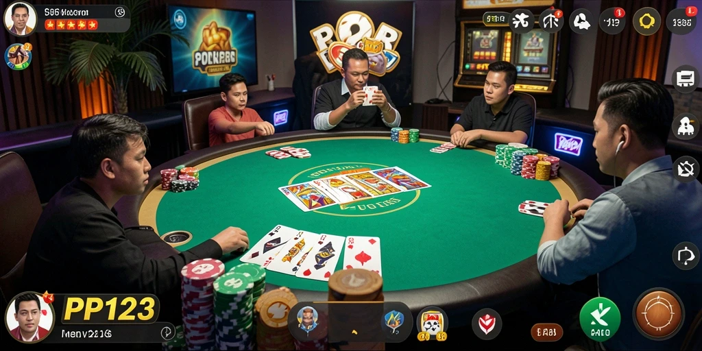 Gameplay seru Poker di PP123 yang menantang para pemain.