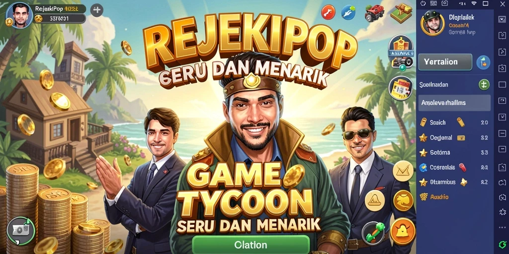 Tampilan gameplay yang penuh warna dan interaksi menarik di REJEKIPOP.