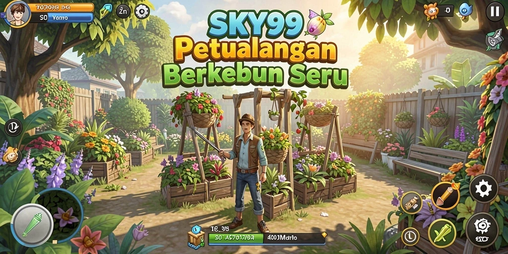 Screenshot gameplay menarik SKY99 saat bertani.